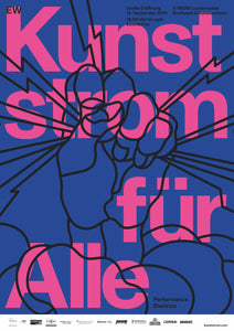 Kunststrom Für Alle Poster 2-Sided (A2)
